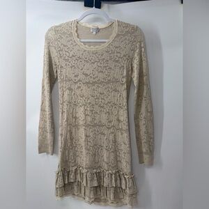 Pain De Sucre lave cream long sleeve dress y2k vintage high fashion